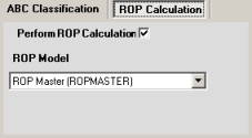 ROP Calculation tab of the Purchasing screen